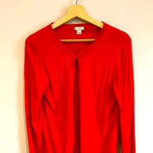 Red J. Crew Cardigan